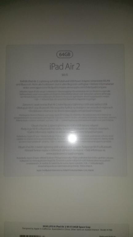 Apple iPad Air 2 (64GB), OVP, mit Garantie bis 28.4.18 in Basel - Bild 2