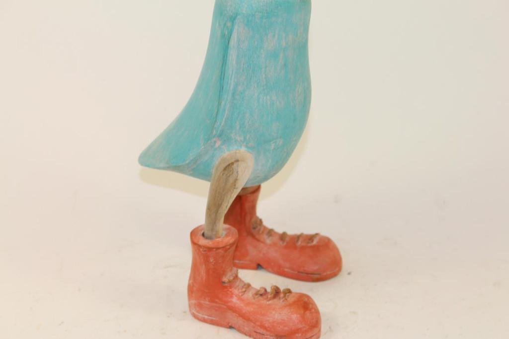 39 cm Skulptur gestiefelte Ente Holz geschnitzt handbemalt. in Rorschach - Bild 8