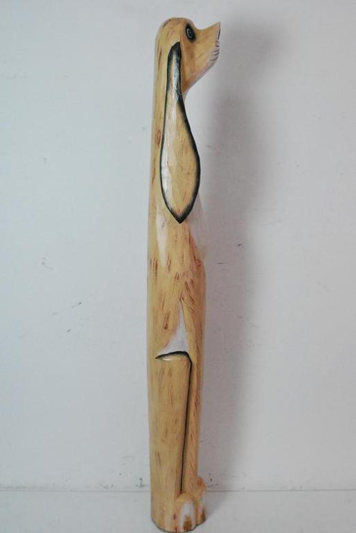 100 cm Skulptur sitzender Hund Holz geschnitzt handbemalt in Rorschach - Bild 1