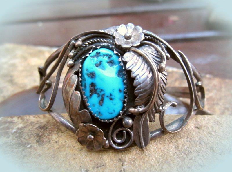 Indianerschmuck Armreif Navajo aus den 80-ern 925 Silber Türkis in Rorschach - Bild 1