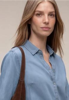3/4-Arm Hemdbluse im Denim-Look in Willisau - Bild 1