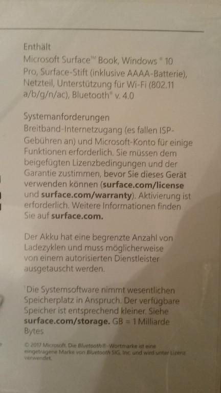 Microsoft Surface Book, neu OVP mit Garantie bis Ende 2019.. in Basel - Bild 4