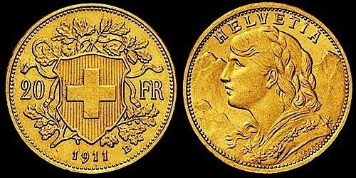 Goldvreneli 20.-- 1911 (rar) Qualität vorzüglich Stempelglanz in Kriens - Bild 1