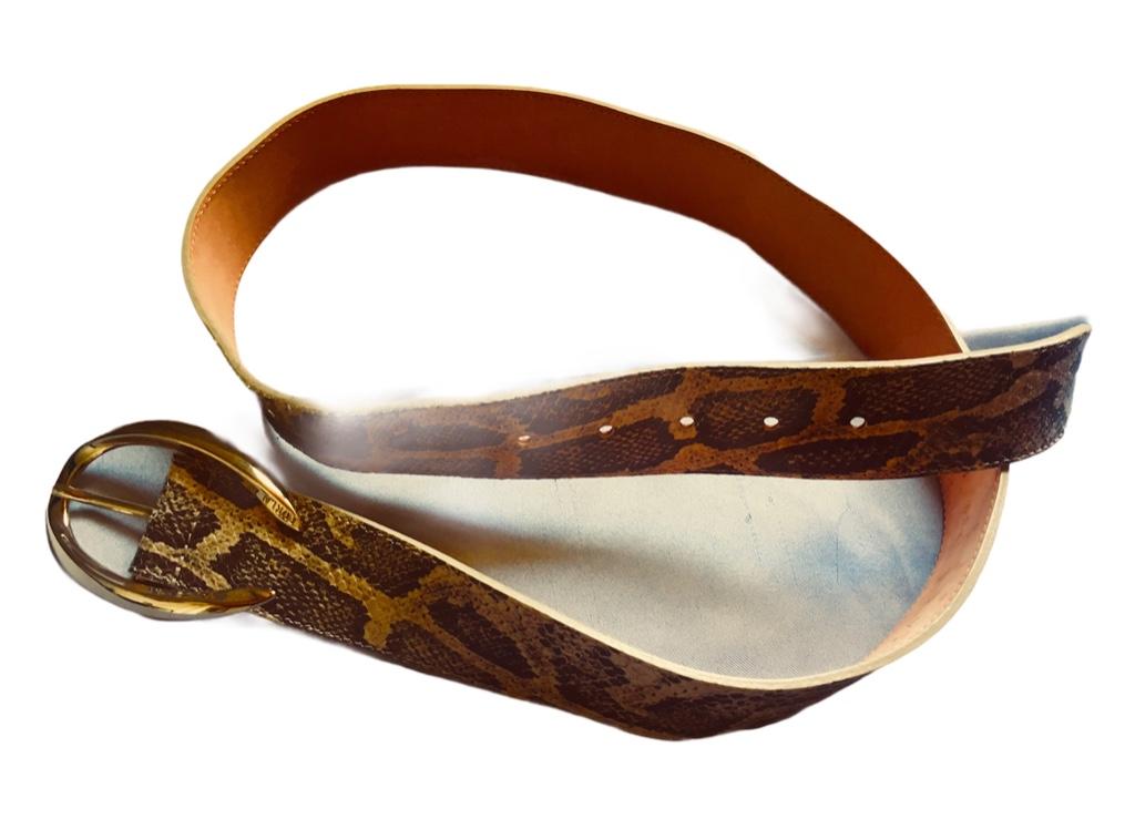 Gürtel Schlangen Optik Leder neu in Urdorf - Bild 1
