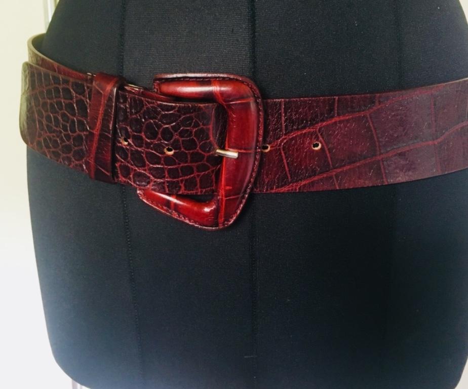 Gürtel Leder Furla rot in Urdorf - Bild 2