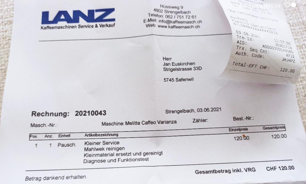 Kaffeevollautomat Melitta Caffeo Varianza Bean Select in Dulliken - Bild 1