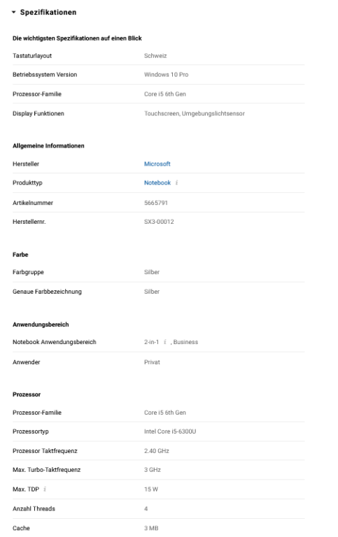 Microsoft Surface Book, Intel Core i5-6300U, 8 GB, 256 GB in Basel - Bild 3