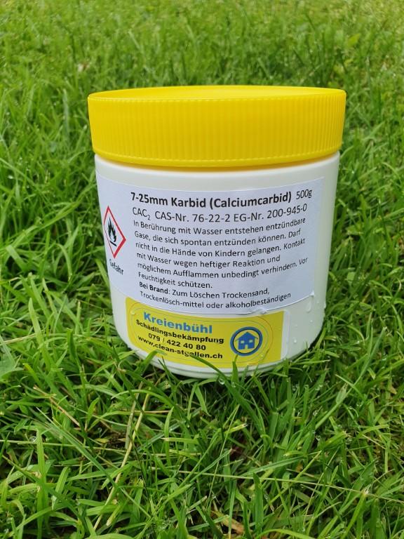 Karbid gegen Wühlmäuse im Garten und Rasen. in Appenzell - Bild 1