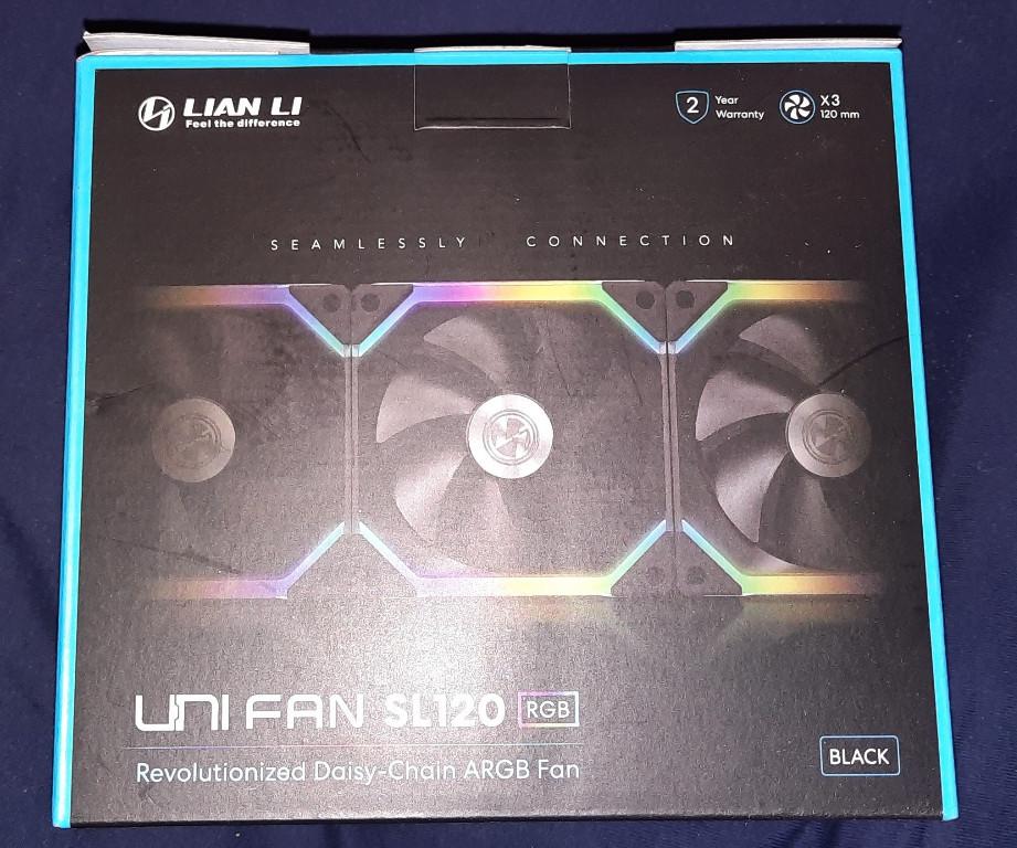 Lian-Li UNI FAN SL120 RGB PWM 3er Pack 120 mm, neu/ovp in Basel - Bild 3