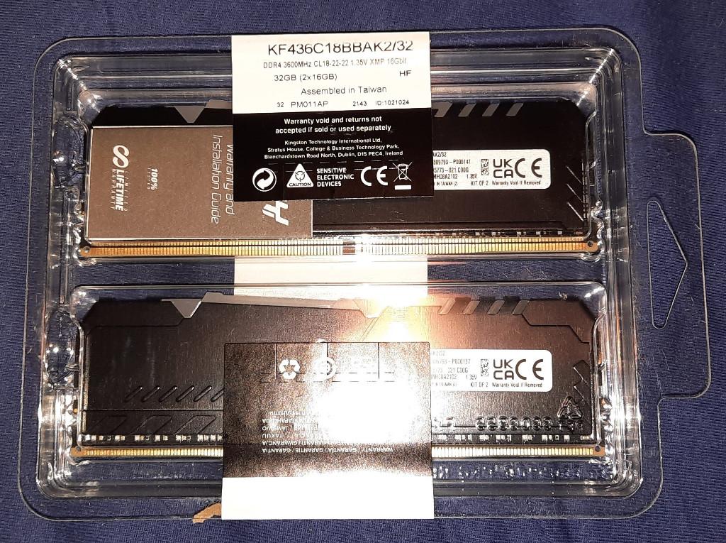 RAM Kingston FURY Beast RGB 2 x16GB, DDR4-3600, DIMM288 neu/ovp in Basel - Bild 3