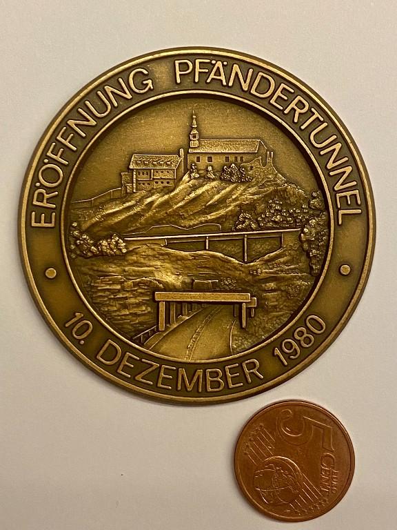 Medaille Eröffnung Pfändertunnel 1980, Vorarlberg in Willisau - Bild 1