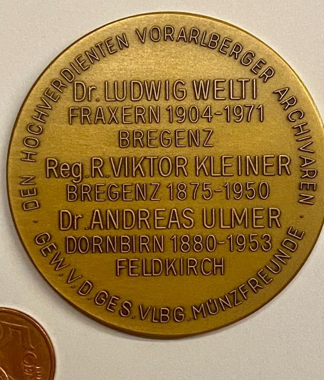 Medaille Drei Vorarlberger Archivare in Willisau - Bild 2