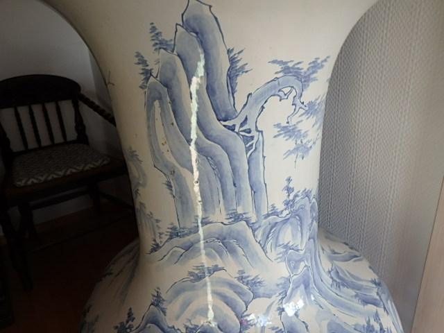 China grosse Bodenvase Landschaftsmalerei 108cm Blaumalerei in Appenzell - Bild 2