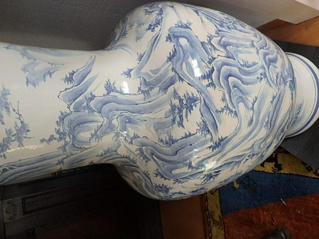 China grosse Bodenvase Landschaftsmalerei 108cm Blaumalerei in Appenzell - Bild 4