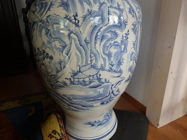 China grosse Bodenvase Landschaftsmalerei 108cm Blaumalerei in Appenzell - Bild 7