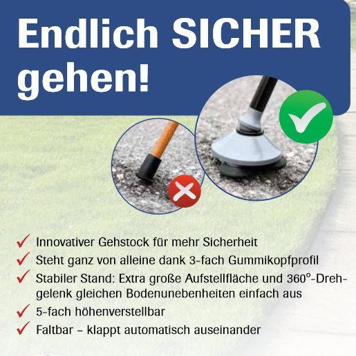 Trusty Cane Gehstock mit Licht Sicher verlässlich Senioren Hilfe in Brig - Bild 3