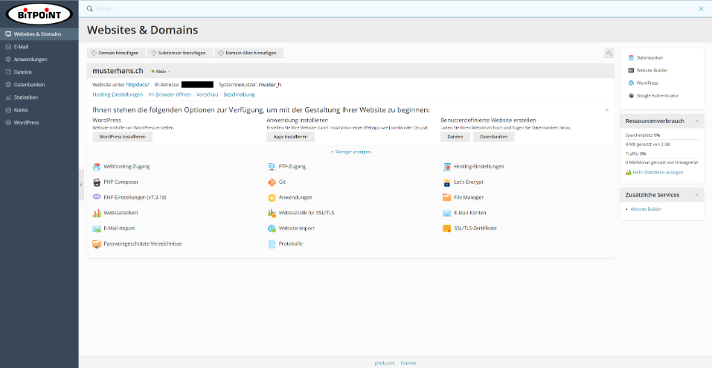 BitPoint bietet Ihnen preiswertes Webhosting für Ihre Webseite in Wohlen - Bild 2