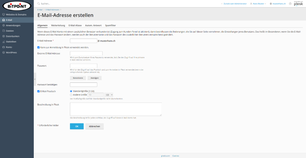 BitPoint bietet Ihnen preiswertes Webhosting für Ihre Webseite in Wohlen - Bild 5