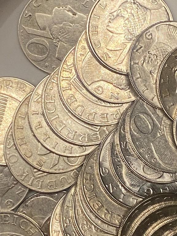 Sammlung Silber-Münzen 10 Schilling Österreich in Willisau - Bild 2