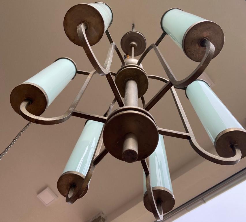 Rondokubizmus Röhrenleuchte Industrielampe Kronleuchter in Willisau - Bild 9