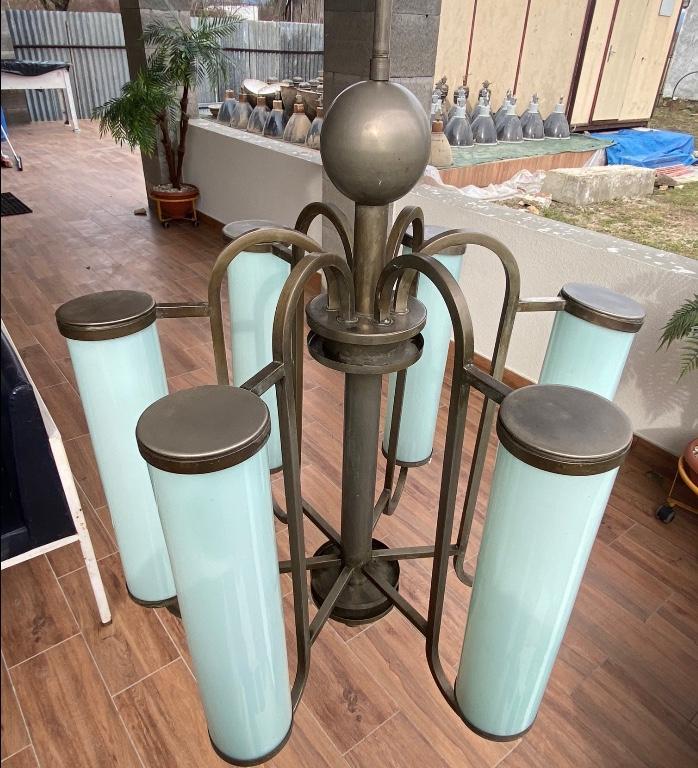 Rondokubizmus Röhrenleuchte Industrielampe Kronleuchter in Willisau - Bild 13