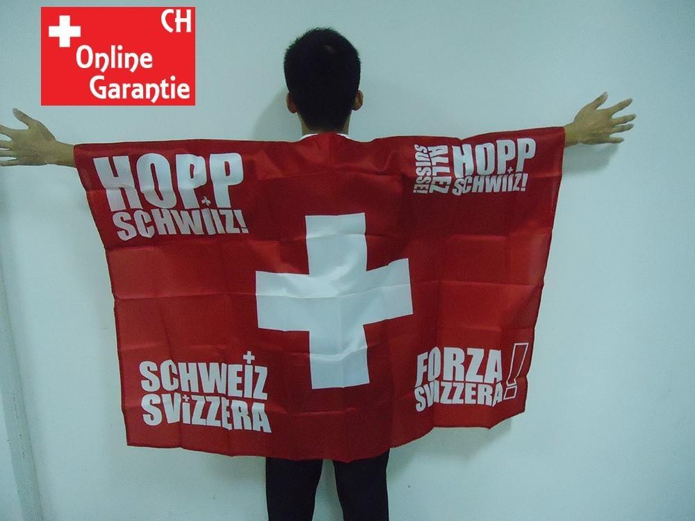 Umhang Schweizer Fahne Hopp Schwiiz Alles Suisse Körper Flagge in Brig - Bild 1