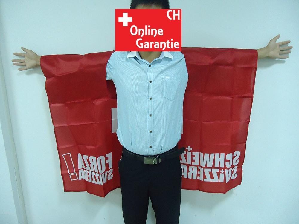 Umhang Schweizer Fahne Hopp Schwiiz Alles Suisse Körper Flagge in Brig - Bild 2