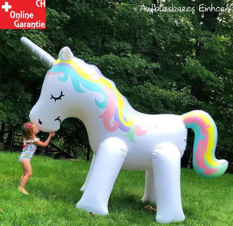 Mega Einhorn Sprinkler Wasser Spielzeug Sommer Garten Kinder in Brig - Bild 2