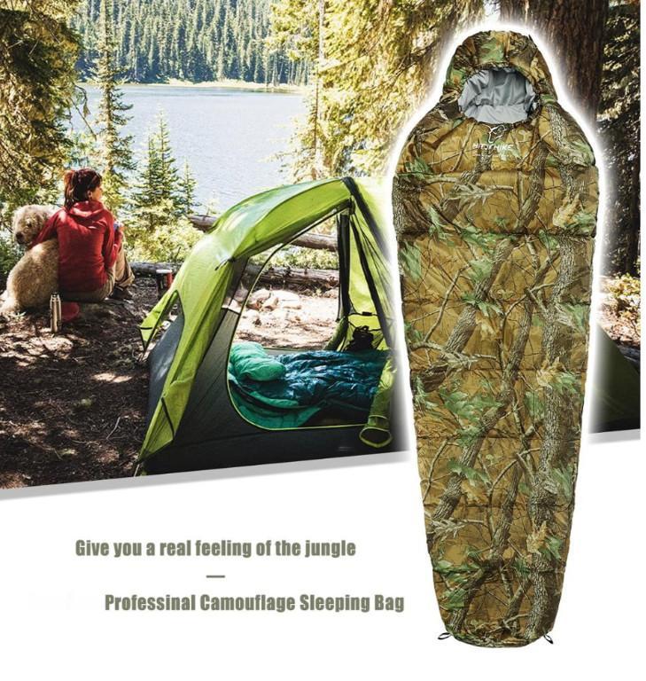 Schlafsack Mumienschlafsack Flecktarn Camping Festival Jagd in Brig - Bild 1