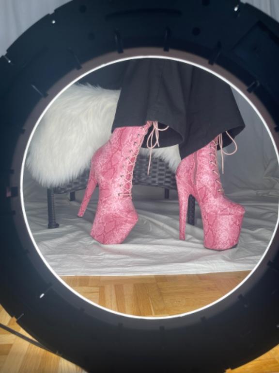 gebrauchte pole dance schuhe mit schlangenmuster - 8 inch in Biel - Bild 1