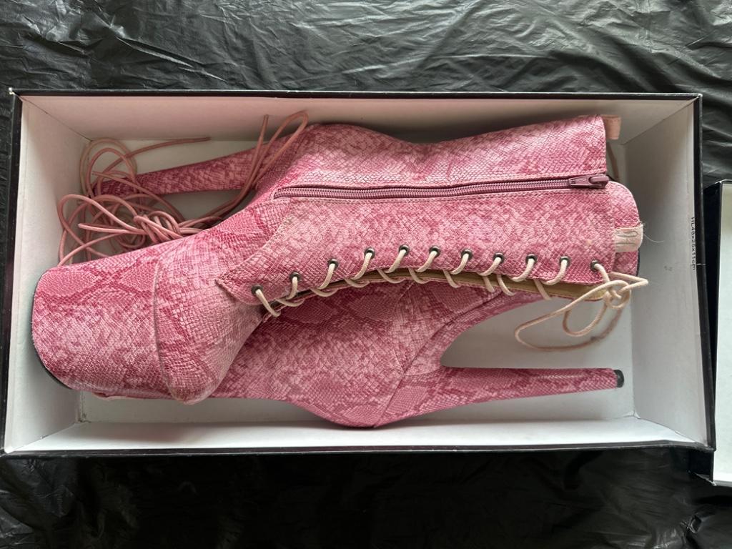 gebrauchte pole dance schuhe mit schlangenmuster - 8 inch in Biel - Bild 3