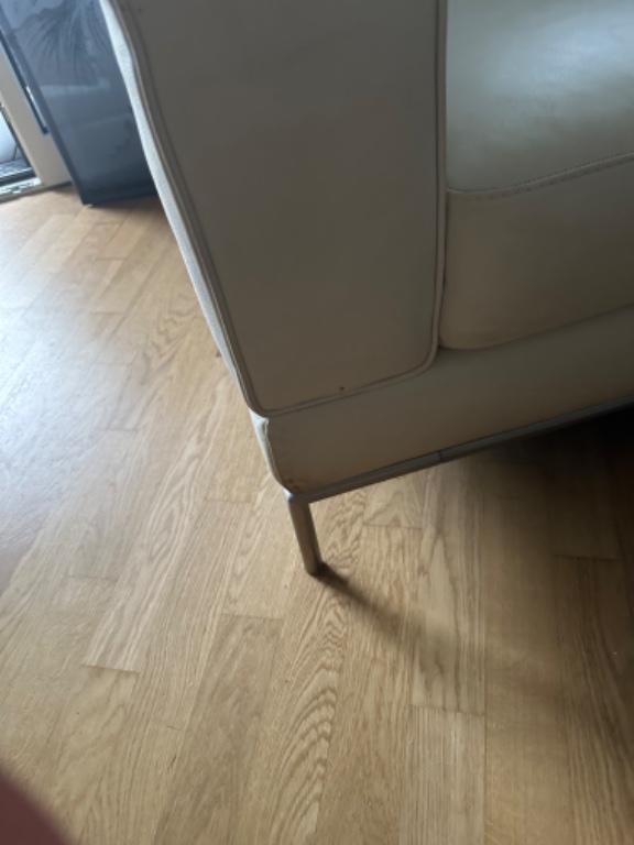 Ledersofa cremeweiss günstig abzugeben in Liestal - Bild 2