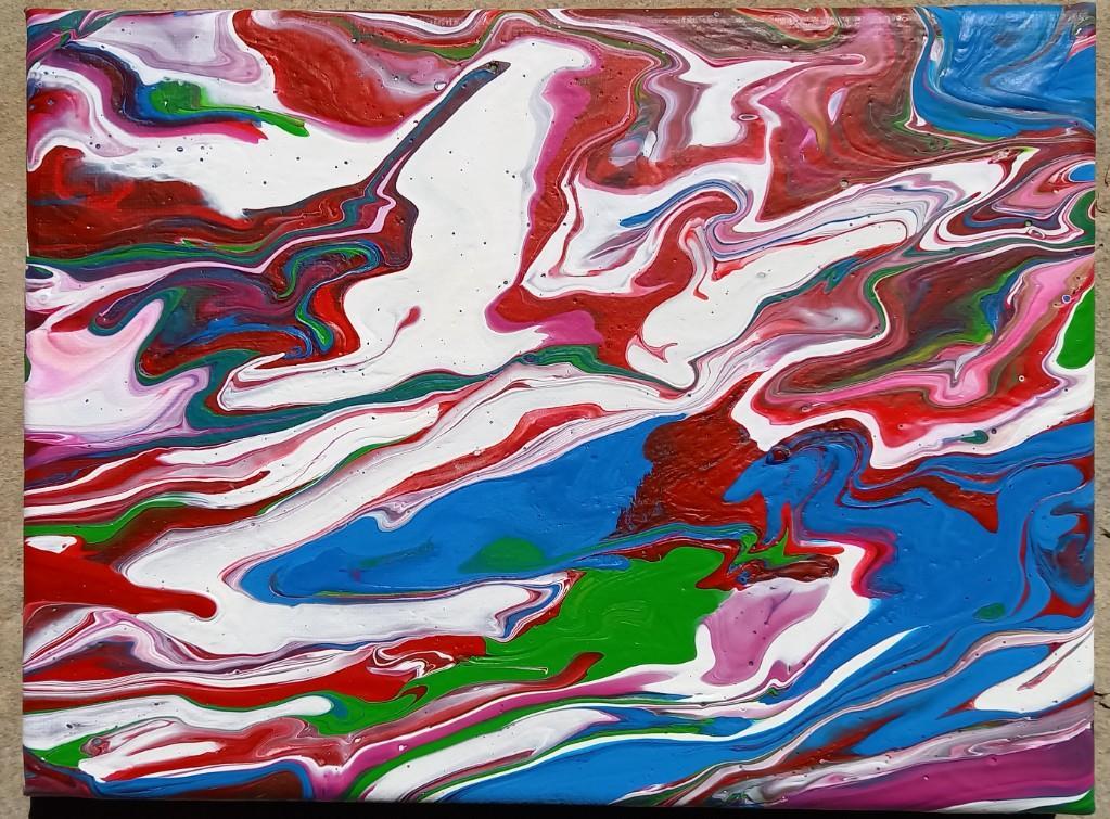 Weihnachtsgeschenk Neues Bild mit Acryl-Farbe, 18×24cm in Frauenfeld - Bild 2