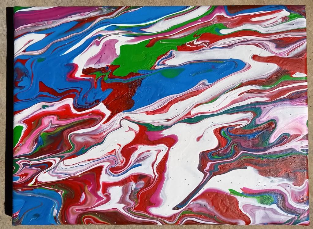 Weihnachtsgeschenk Neues Bild mit Acryl-Farbe, 18×24cm in Frauenfeld - Bild 3