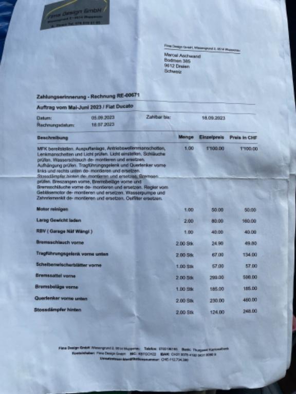 Fiat Ducato 2.3JTD Frisch ab Service und mit MFK! in Zofingen - Bild 8