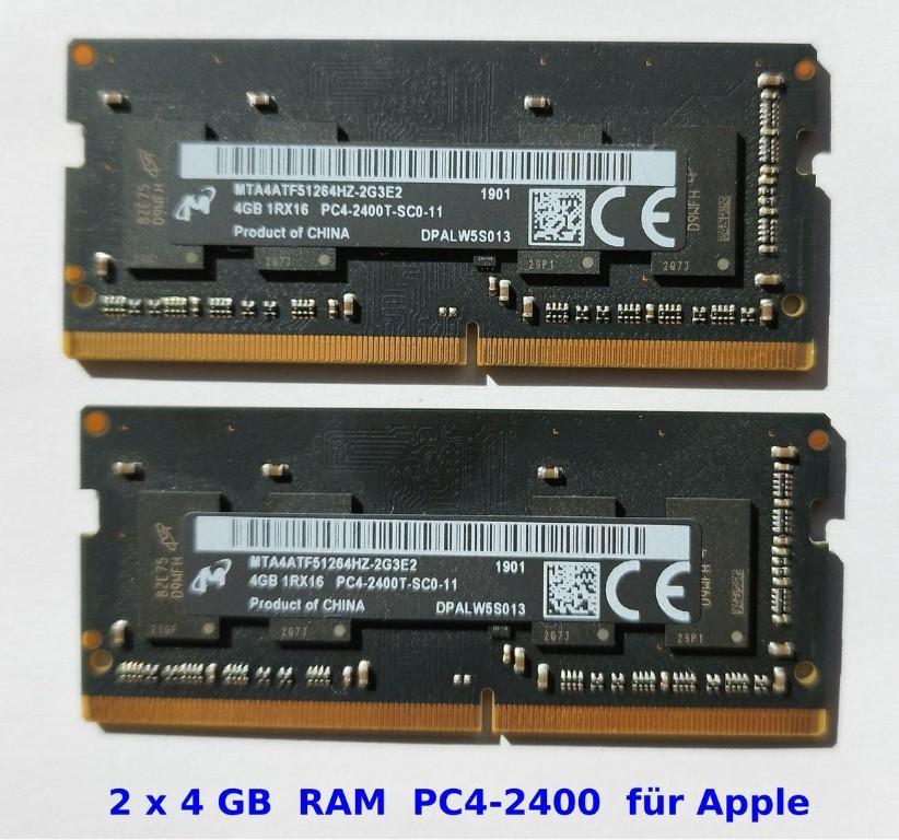 Apple DDR4 Ram 8GB (2 Riegel x 4GB) in Liestal - Bild 1