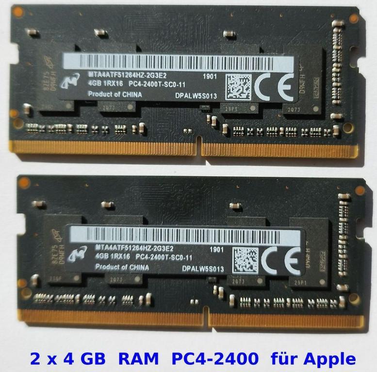 Apple DDR4 Ram 8GB (2 Riegel x 4GB) in Liestal - Bild 2
