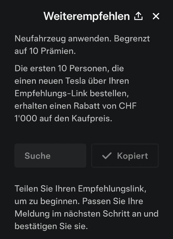 Tesla 1000.- günstiger kaufen mit Empfehlungslink in Eschenbach - Bild 2