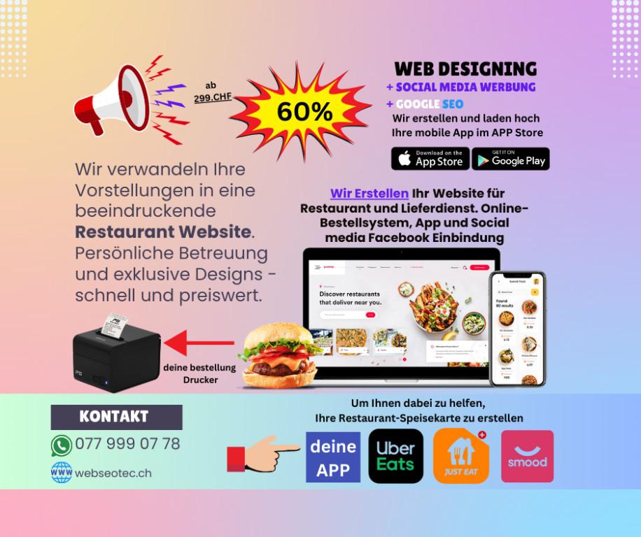 Wir Erstellen Ihr Website für Restaurant und Lieferdienst in Dübendorf - Bild 1