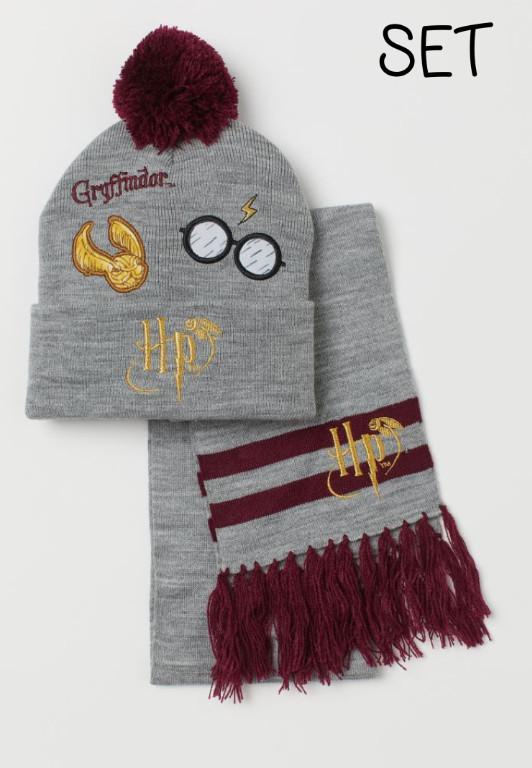 Harry Potter Mütze und Schal Bommelmütze Gryffindor Kinder Set in Brig - Bild 1