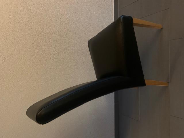 Stühle 6 Stk - Buche/Kunstleder schwarz in Buchs - Bild 2