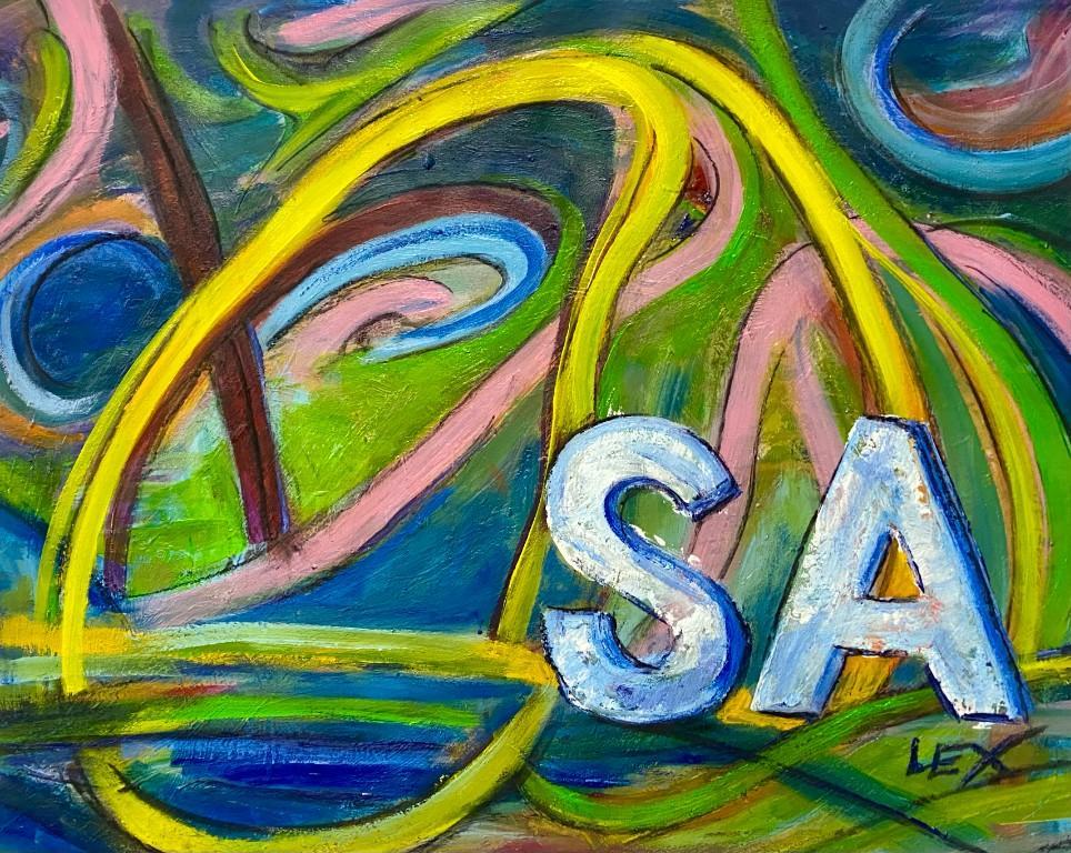 LEX 4995 Samstag Acrylbild Kunst Farbe Moderne Unikat in Willisau - Bild 1