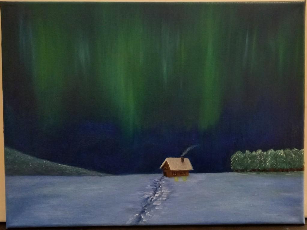 Aurora Borealis , Öl auf Leinwand, 30×40cm in Frauenfeld - Bild 1