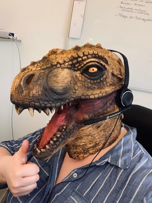 Tyrannosaurus Rex Maske T-Rex Dinosaurier Fasnacht Kostüm Dino in Brig - Bild 1