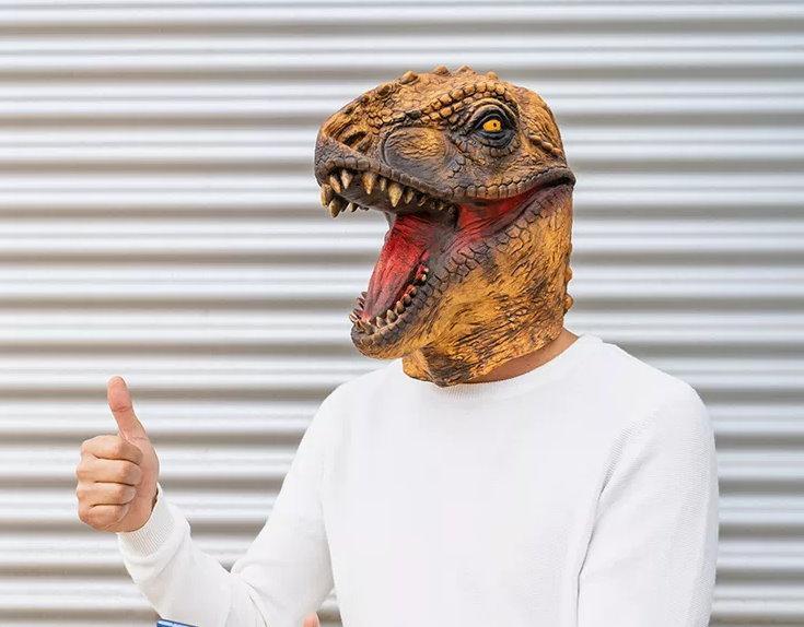 Tyrannosaurus Rex Maske T-Rex Dinosaurier Fasnacht Kostüm Dino in Brig - Bild 2