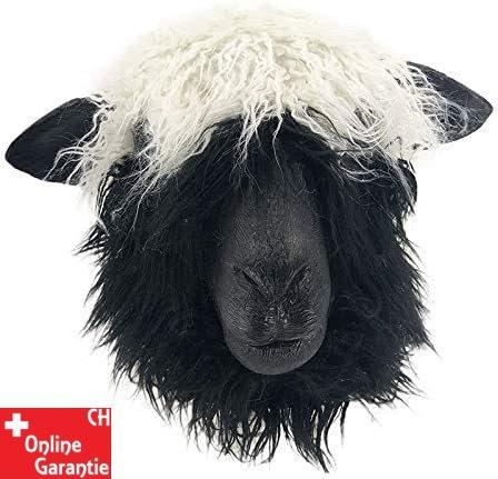 Schaf Maske Walliser Schwarznasenschaf Kostüm Fasnacht Halloween in Brig - Bild 2