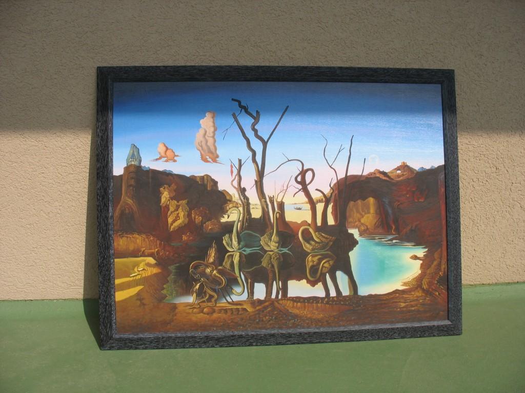 Bild Dekoration Salvador Dali Schwäne spiegeln Elefanten wieder in Basel - Bild 2