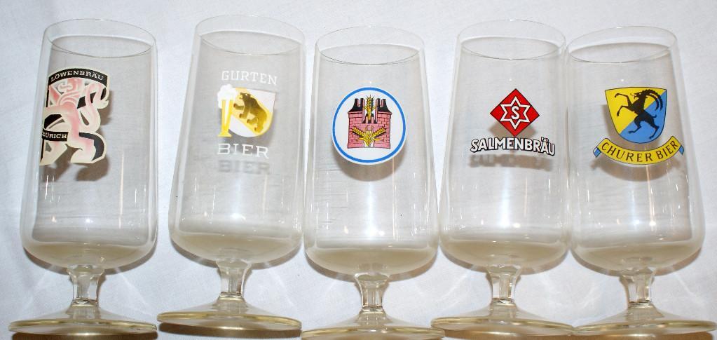 6 Bierkrüge 0,4 l Zürich und 5 Pilsgläser div Muster in Urdorf - Bild 6