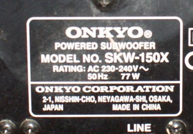 Subwoofer Onkyo SKW 150 X in Bremgarten - Bild 2