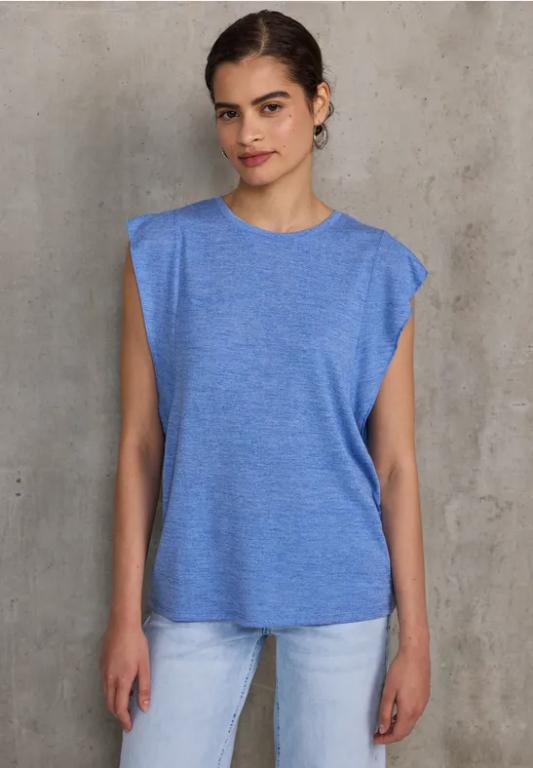 Leinen-Look Top mit Volants in Aesch - Bild 1